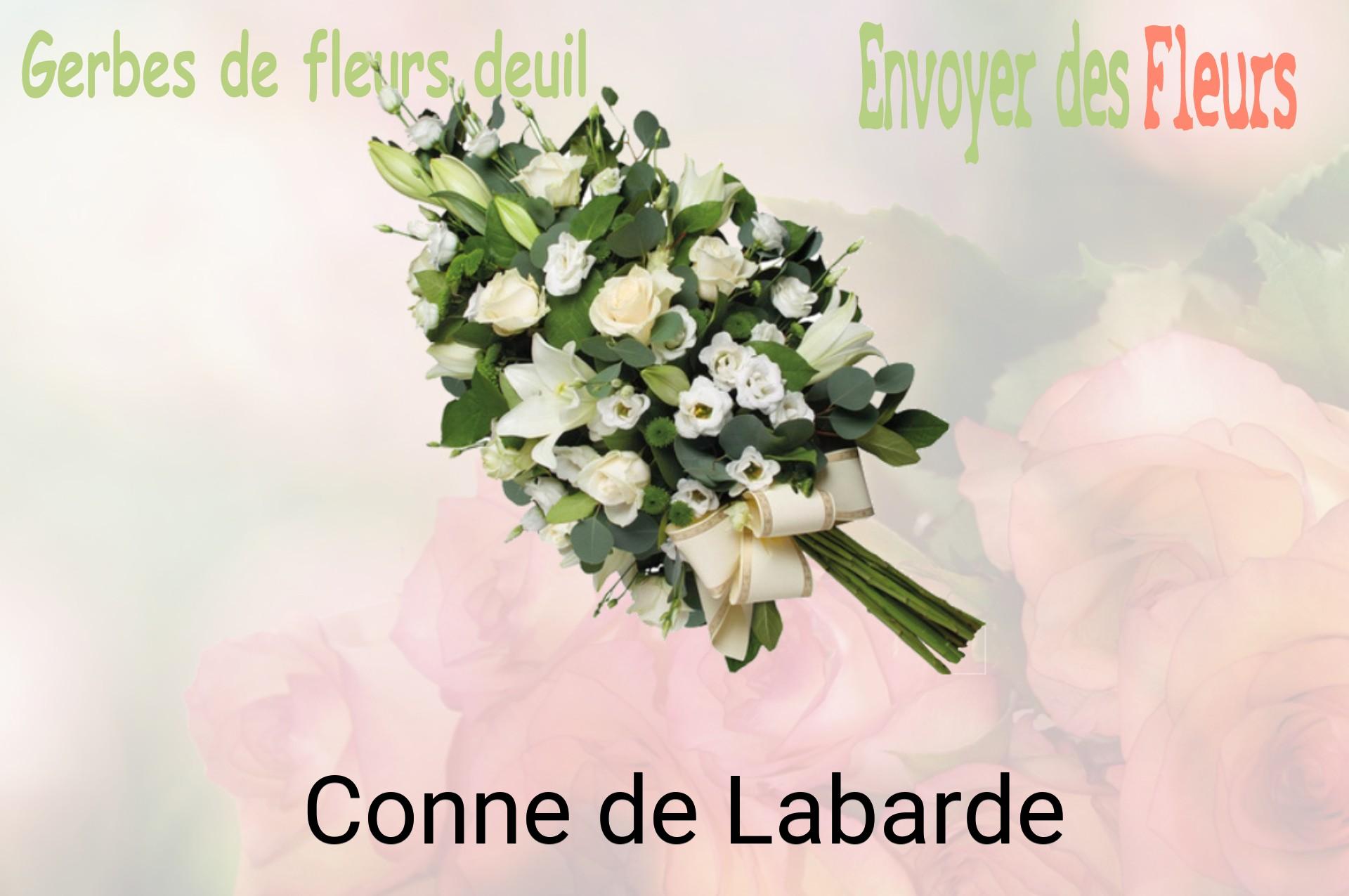 Gerbe de fleurs de deuil livrée à Conne-de-Labarde